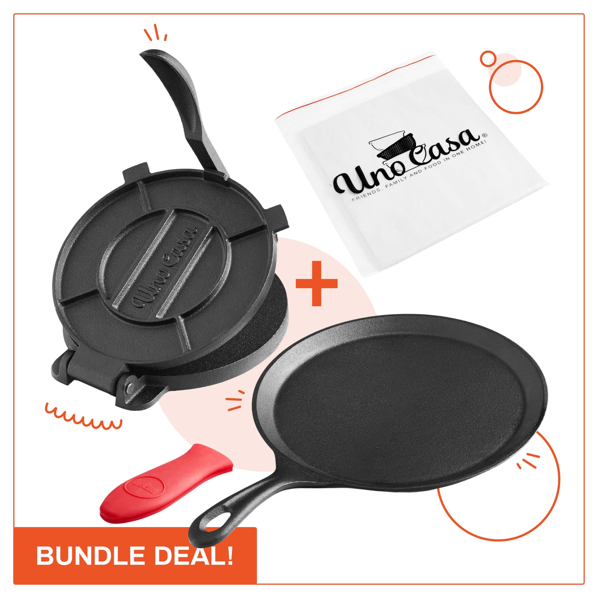 COMPAL Pan and tortilla Press (8 inch) package